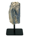 Kyanite, unpolished on metal stand