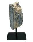 Kyanite, unpolished on metal stand